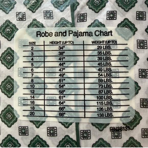 Vintage Botany 500 Boy 2 Piece Pajama Set Size 15/16 NWT Short Sleeve Pants - Picture 6 of 6